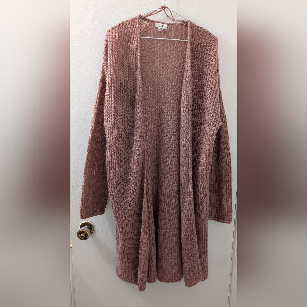 Jacqueline De Yong Women's Open Front Knit Cardigan Sweater L